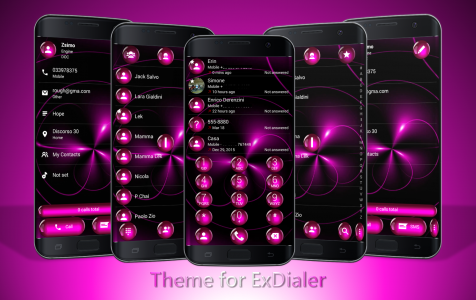 اسکرین شات برنامه Dialer Theme Sphere Pink drupe 1