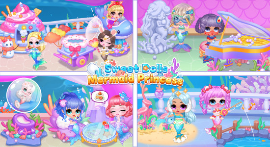 اسکرین شات 1 بازی Sweet Dolls：Mermaid Princess