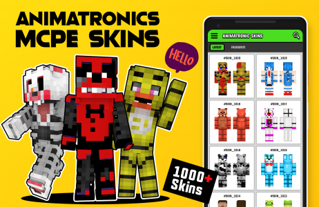 اسکرین شات برنامه Animatronic Skins Minecraft PE 1