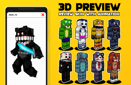 اسکرین شات برنامه Animatronic Skins Minecraft PE 3