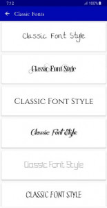 اسکرین شات برنامه Classic Font Style 5