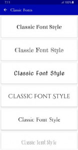 اسکرین شات برنامه Classic Font Style 4