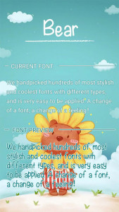 اسکرین شات برنامه Bear Font for FlipFont , Cool Fonts Text Free 1