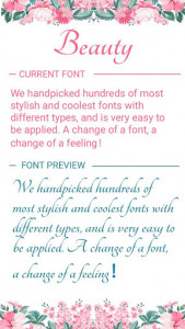 اسکرین شات برنامه Beauty Font for FlipFont , Cool Fonts Text Free 1