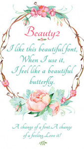 اسکرین شات برنامه Beauty 2 Font for FlipFont , Cool Fonts Text Free 1