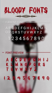 اسکرین شات برنامه Bloody Font for FlipFont , Cool Fonts Text Free 3