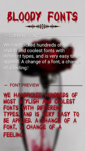 اسکرین شات برنامه Bloody Font for FlipFont , Cool Fonts Text Free 1