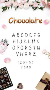 اسکرین شات برنامه Chocolate Font for FlipFont , Cool Fonts Text Free 3