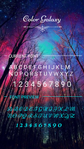 اسکرین شات برنامه Color Galaxy Font for FlipFont , Cool Fonts Text 3