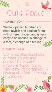 اسکرین شات برنامه Cute Font for FlipFont , Cool Fonts Text Free 1
