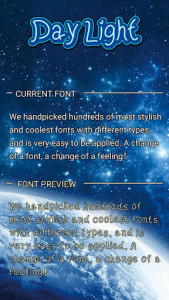 اسکرین شات برنامه Day Light Font for FlipFont , Cool Fonts Text Free 1