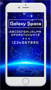 اسکرین شات برنامه Galaxy Space Font Samsung FlipFont,Cool Fonts Free 1