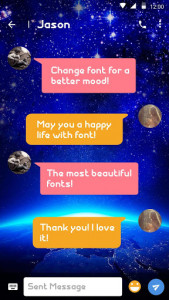 اسکرین شات برنامه Galaxy Space Font Samsung FlipFont,Cool Fonts Free 3