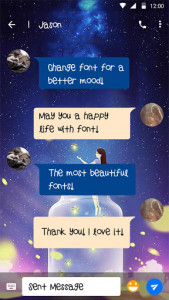 اسکرین شات برنامه Galaxy Girl Font for FlipFont,Cool Fonts Text Free 2