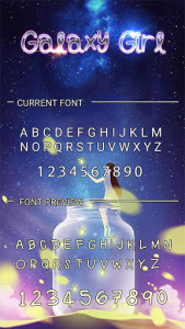 اسکرین شات برنامه Galaxy Girl Font for FlipFont,Cool Fonts Text Free 3