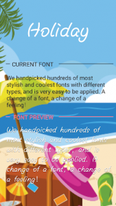 اسکرین شات برنامه Holiday Font for FlipFont , Cool Fonts Text Free 1