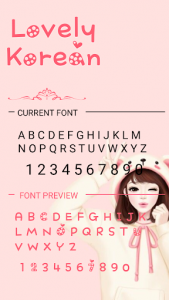 اسکرین شات برنامه Lovely Korean Font for FlipFont , Cool Fonts Text 3