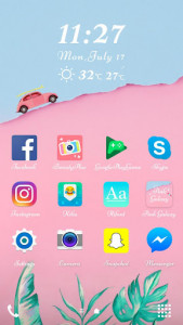 اسکرین شات برنامه Pink Galaxy Font Samsung FlipFont,Cool Fonts Free 3