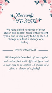 اسکرین شات برنامه Rose Only Font for FlipFont , Cool Fonts Text Free 1