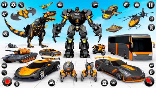 اسکرین شات 3 بازی Dino Car Robot Transform Games