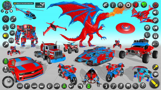 اسکرین شات 5 بازی Dino Car Robot Transform Games