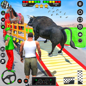 اسکرین شات 1 برنامه Animals Transport Truck Games