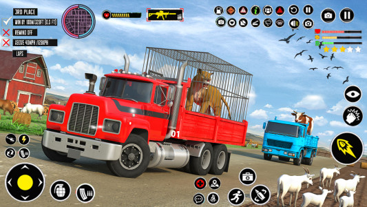 اسکرین شات 4 برنامه Animals Transport Truck Games