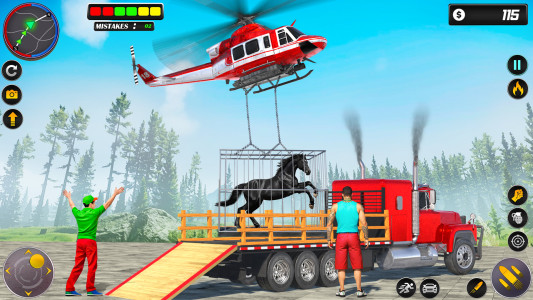 اسکرین شات 3 برنامه Animals Transport Truck Games