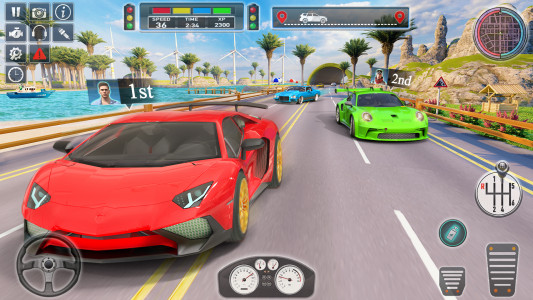 اسکرین شات بازی Super Car Racing 3d: Car Games 2