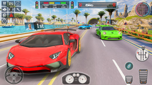 اسکرین شات 2 بازی Super Car Racing 3d: Car Games