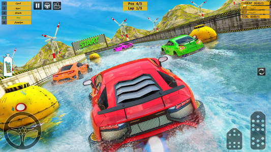 اسکرین شات بازی Water Car Racing 3d: Car Games 1