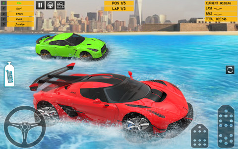 اسکرین شات بازی Water Car Racing 3d: Car Games 2