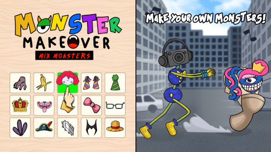 اسکرین شات 1 بازی Monster Makeover, Mix Monsters