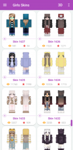 اسکرین شات برنامه Girls Skins for Minecraft PE 4