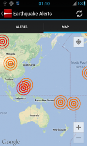 اسکرین شات برنامه Earthquake Alerts Tracker 2