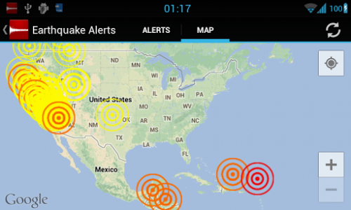 اسکرین شات برنامه Earthquake Alerts Tracker 4