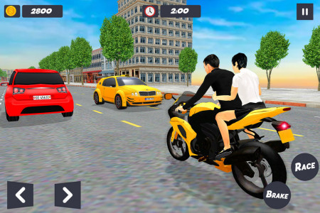 اسکرین شات 1 بازی Bike Taxi Game: Driving Games