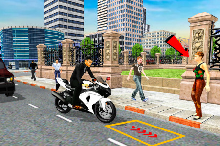اسکرین شات 2 بازی Bike Taxi Game: Driving Games