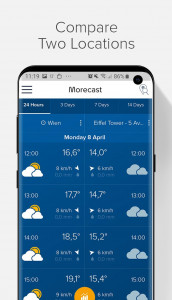 اسکرین شات برنامه Weather & Radar - Morecast 6