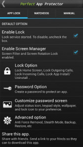 اسکرین شات برنامه Perfect AppLock(App Protector) 4