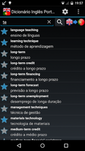 اسکرین شات برنامه Offline English Portuguese Dictionary 1