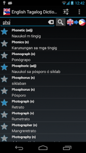 اسکرین شات برنامه Offline English Tagalog Dictionary 1