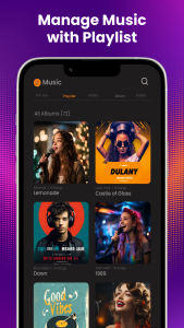 اسکرین شات 3 برنامه MP3 Music Player For Android