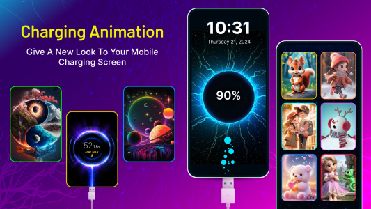 اسکرین شات 1 برنامه Charging Animation App