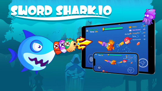 اسکرین شات بازی Sword Shark.io - Hungry Shark 1