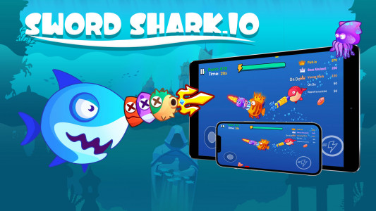 اسکرین شات 1 بازی Sword Shark.io - Hungry Shark