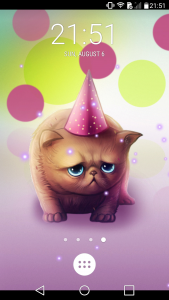 اسکرین شات برنامه Birthday Cat live wallpaper 2