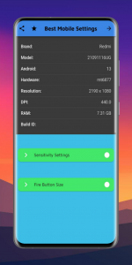 اسکرین شات 3 برنامه Sensitivity Tool
