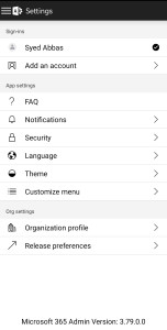 اسکرین شات 7 برنامه Microsoft 365 Admin
