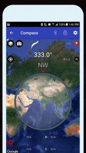 اسکرین شات برنامه GPS Compass Navigator - Compass Level & True North 4